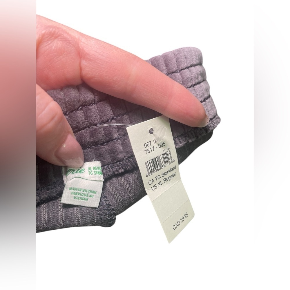 Aerie Groove On Velour Flare Pants Dark Gray Size XL NWT - Picture 6 of 6